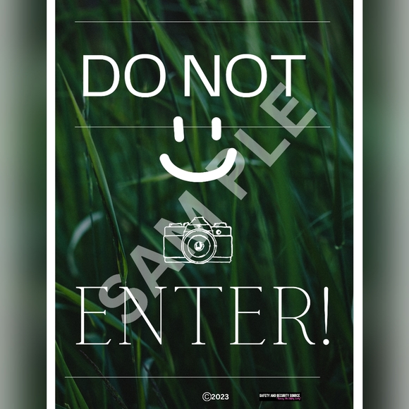 "Smile You're On Camera" and "Do Not Enter" Posters - Picture 2 of 2